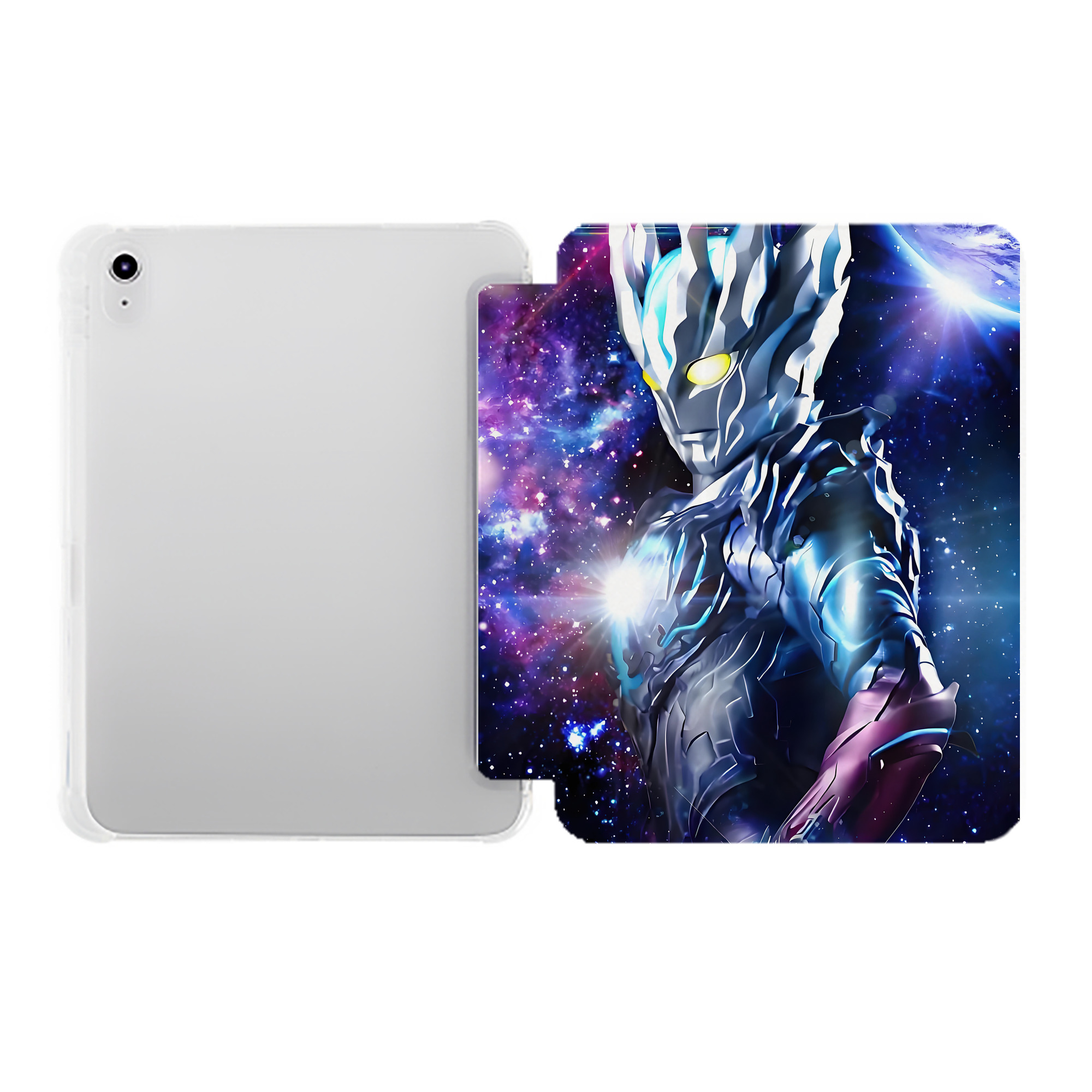 （画像用） ウルトラマン Ultraman IPad ケース ペン収納付き 三つ折りスタンド PUレザー×シリコン 対応機種9.5/10.5/10.9インチ